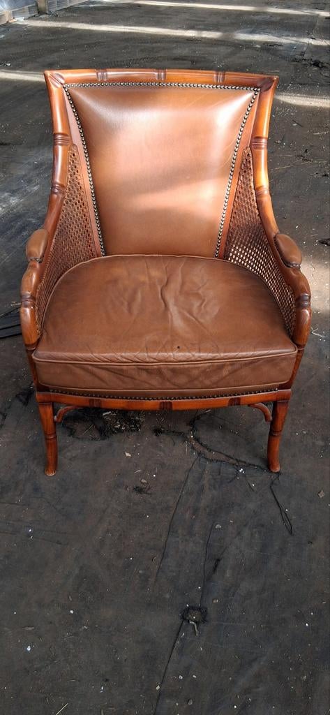 "Antiek" vintage fauteuil Faux Bamboo Giorgetti stijl, Ophalen