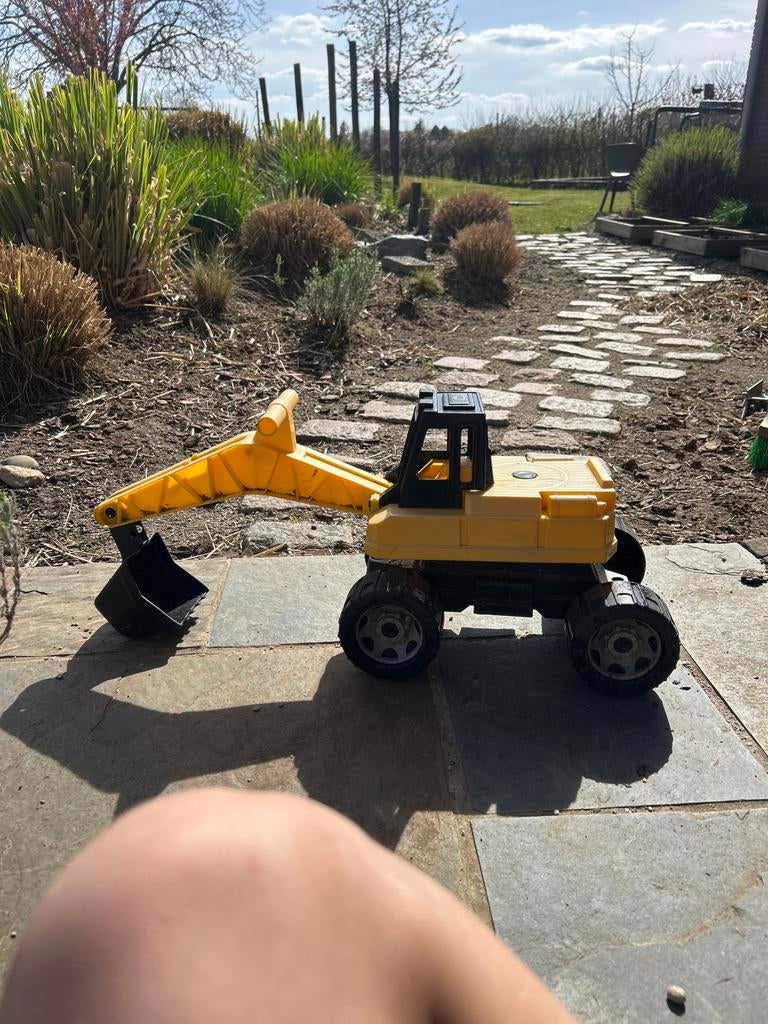 Gele speelgoed graafmachine voor kinderen, Ophalen, Gebruikt