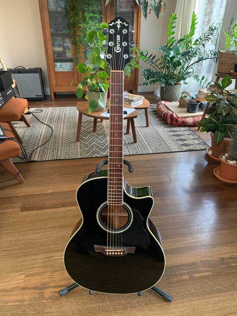 Crafter gitaar GAE 8 BK, Muziek en Instrumenten, Snaarinstrumenten | Gitaren | Akoestisch, Ophalen, Gebruikt, Western- of Steelstringgitaar