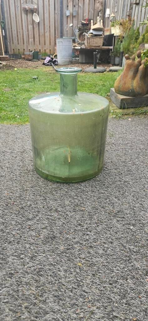 Grote decoratieve glazen vaas/fles van Intratuin, Gebruikt, Ophalen of Verzenden, Glas, Minder dan 50 cm