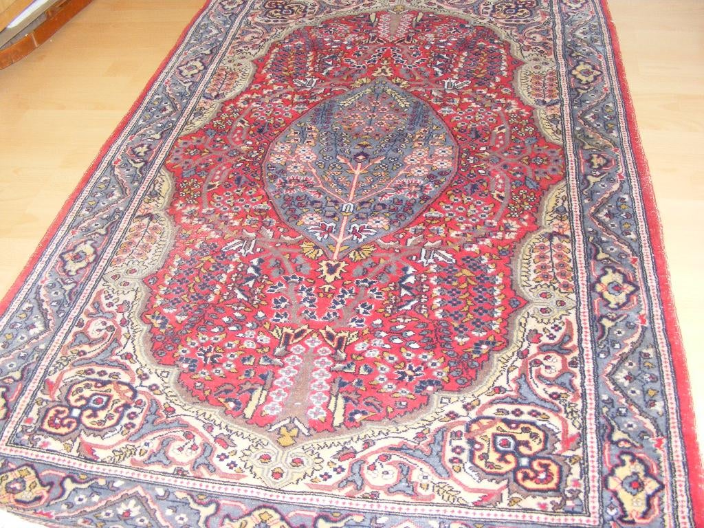 Handgeknoopt Perzisch Tapijt Tabriz- iran Maat:0.95X1.60.m, Verzenden, Crème, 50 tot 100 cm, Zo goed als nieuw