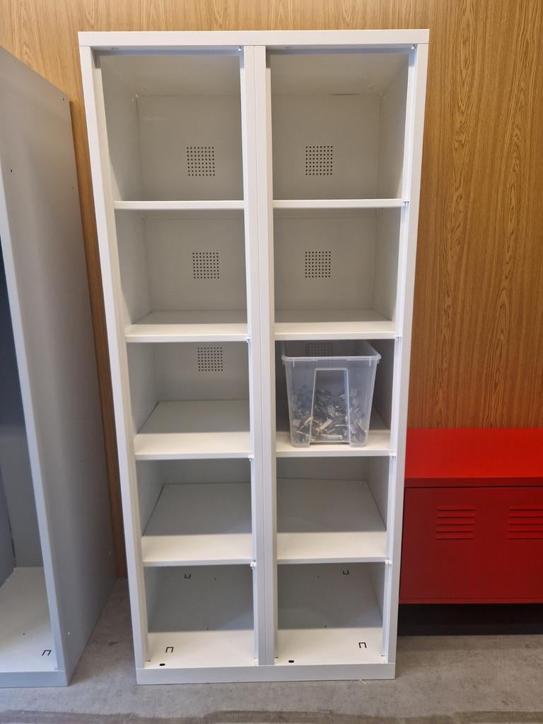 Metalen vakkenkast wit 180x80x50 cm (nieuw), Ophalen, Nieuw