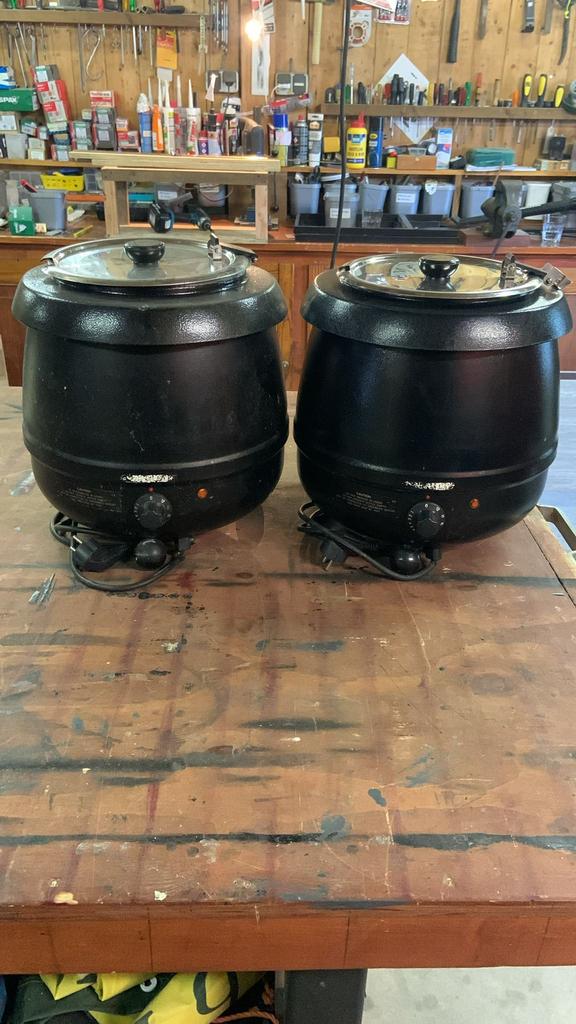 Hotpot met bakken 2x werkend, Ophalen, Gebruikt