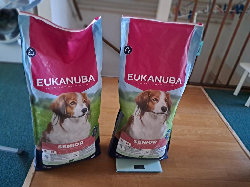 Hondenvoer Eukanuba lam & rijst senior 12 kg plus 7,5 kg, Ophalen, Hond
