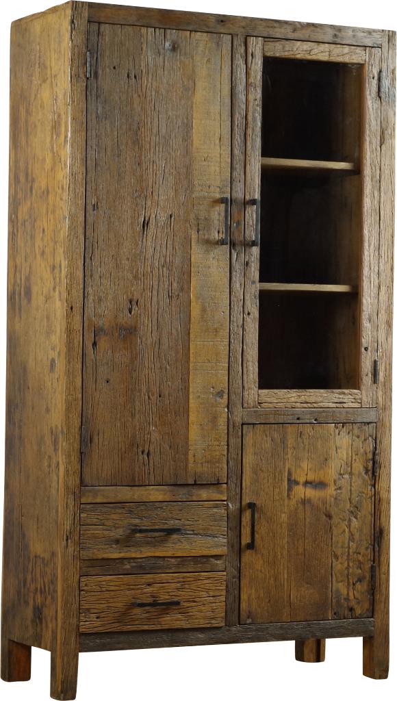 Kabinet 100 cm massief oud hout verdraaid mooi voorraad, Nieuw, 50 tot 100 cm, 150 tot 200 cm, 25 tot 50 cm
