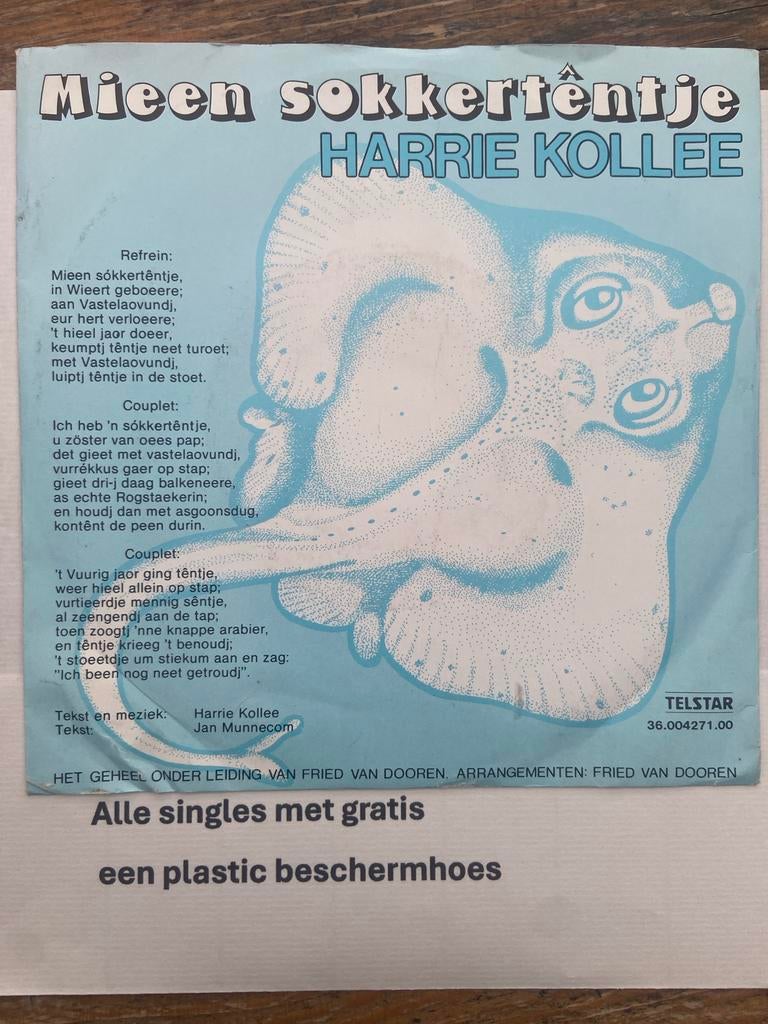 Harrie Kollee - Mieen Sokkertêntje / Pierre Dentener - Met ', Cd's en Dvd's, Gebruikt, 7 inch, Single, Ophalen of Verzenden