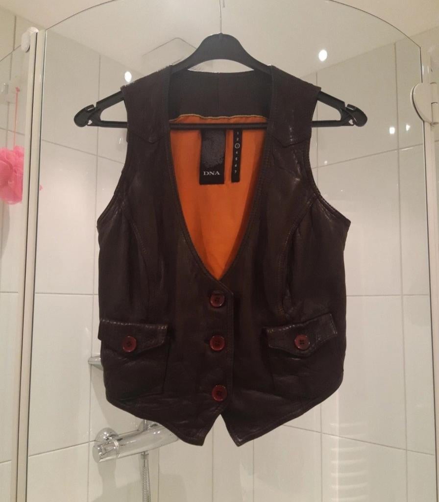 Gilet leder, Ophalen of Verzenden, Nieuw, Bruin, DNA