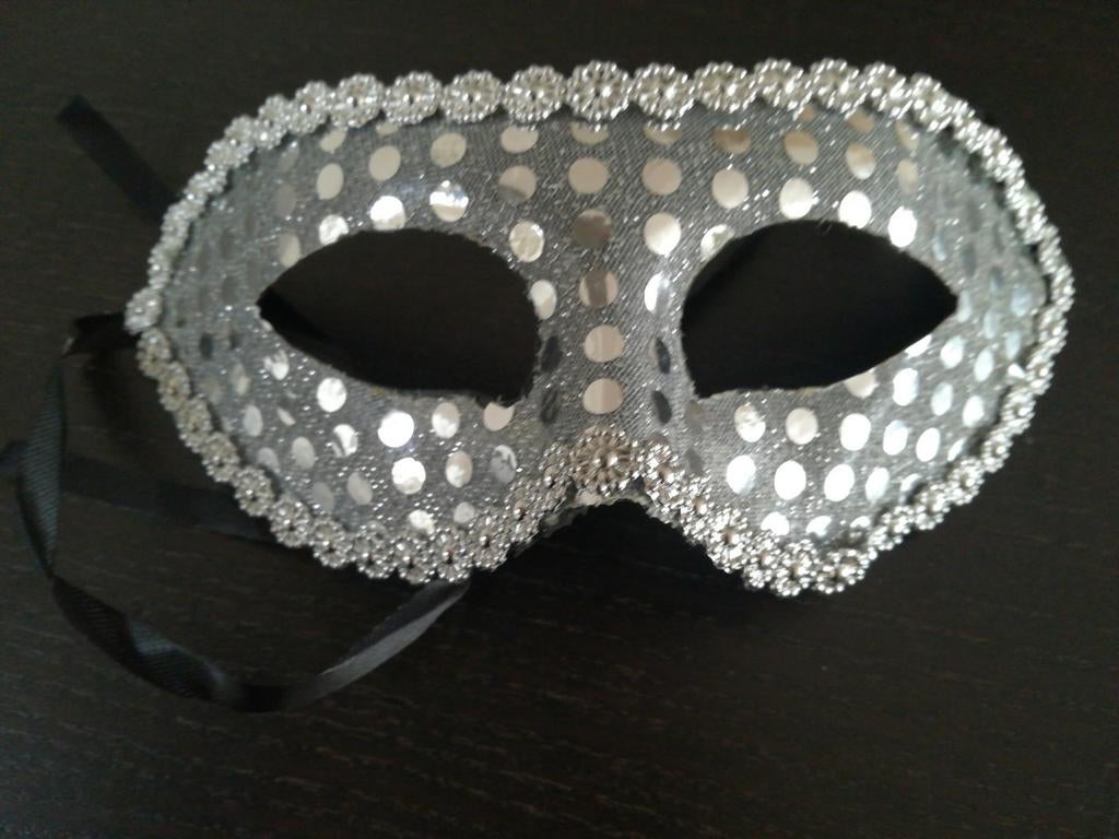 Masker zilverkleurig, Ophalen of Verzenden, Nieuw, Kostuum, Carnaval