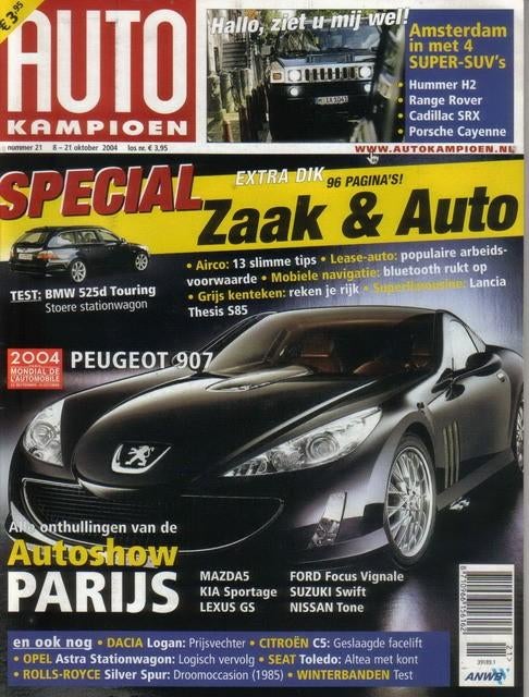 Autokampioen 21 2004 : Range Rover Vogue - Porsche Cayenne T, Ophalen of Verzenden, Gelezen, Algemeen