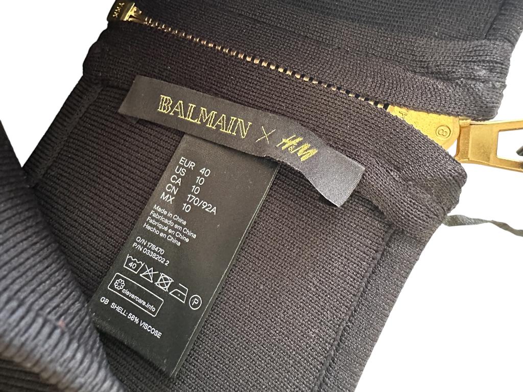 Balmain x H&M top NIEUW L, Zwart, Nieuw, Ophalen of Verzenden, Zonder mouw