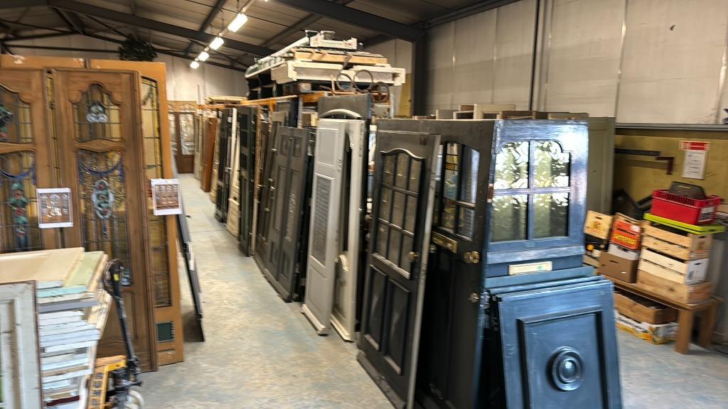 Grote voorraad oude gebruikte paneeldeuren +-1500 stuks., Ophalen, Gebruikt, Glas, Binnendeur