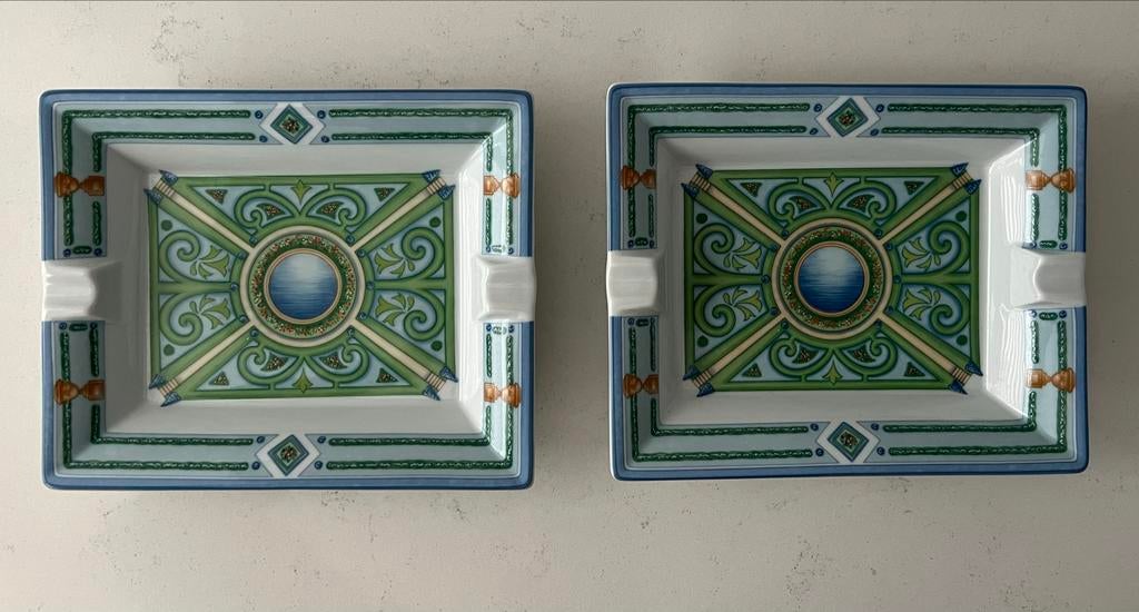 2 Limoges Porcelaine Asbakken - Versailles Tuinen, Ophalen of Verzenden