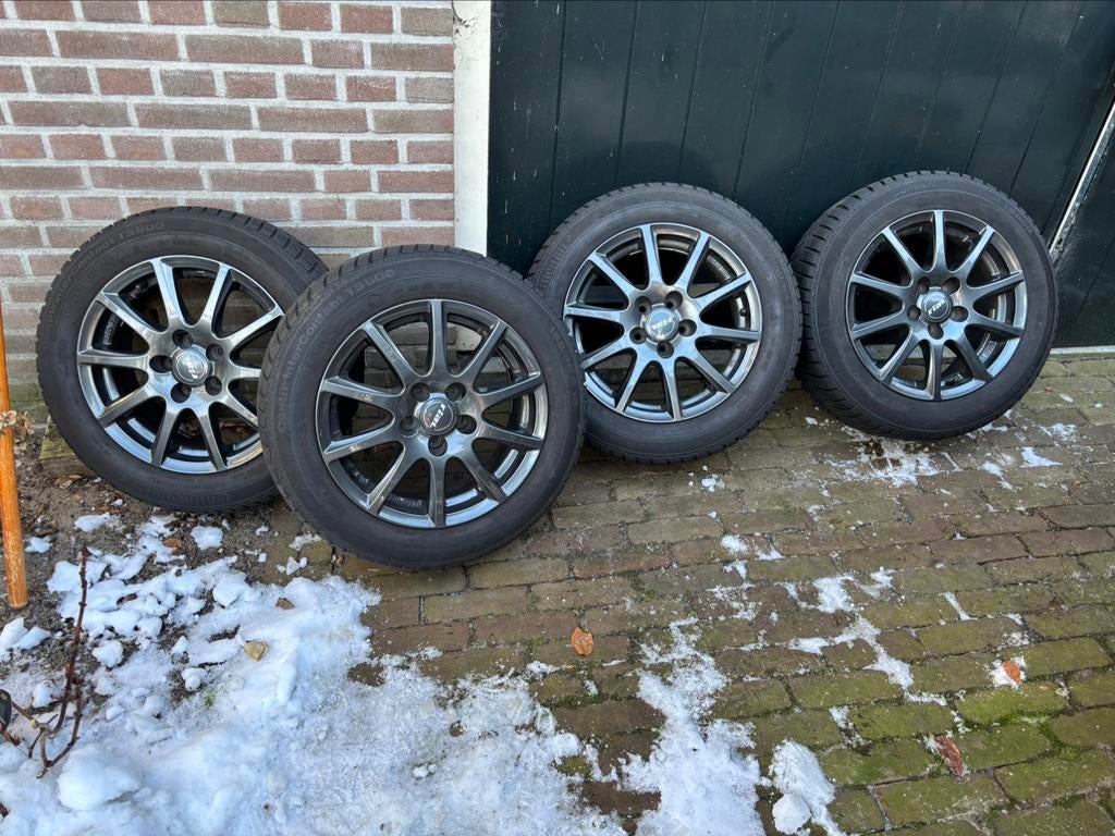 Winterbanden met lichtmetalen velgen VW T Cross/Polo/Ibiza, Auto-onderdelen, Banden en Velgen, Ophalen, Gebruikt, 15 inch, Banden en Velgen