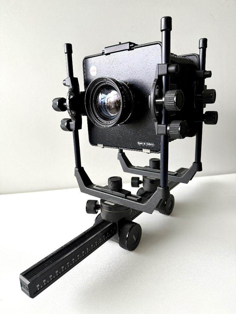 Cambo Technische Kamera 4 x 5 SC + 3 objectieven + extra's, Ophalen, Gebruikt, Polaroid, Overige Merken