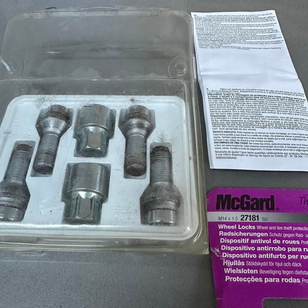 McGard Slotbouten M14x1,50 Conisch 28mm, Ophalen, Zo goed als nieuw