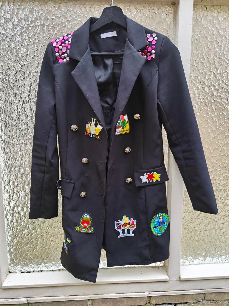 Oeteldonk jasje, Kleding | Dames, Carnavalskleding en Feestkleding, Ophalen of Verzenden, Gedragen, Maat 34 (XS) of kleiner, Carnaval
