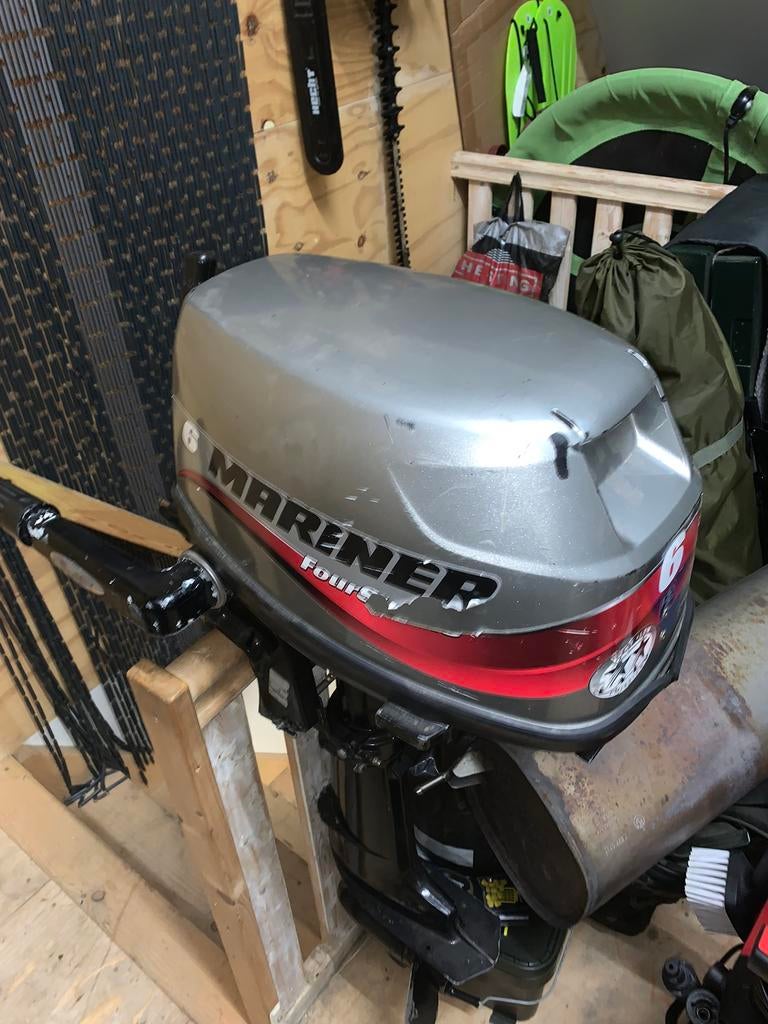 Buitenboordmotor mariner 6 pk, Ophalen, Gebruikt, Motor en Techniek, Zeilboot of Motorboot