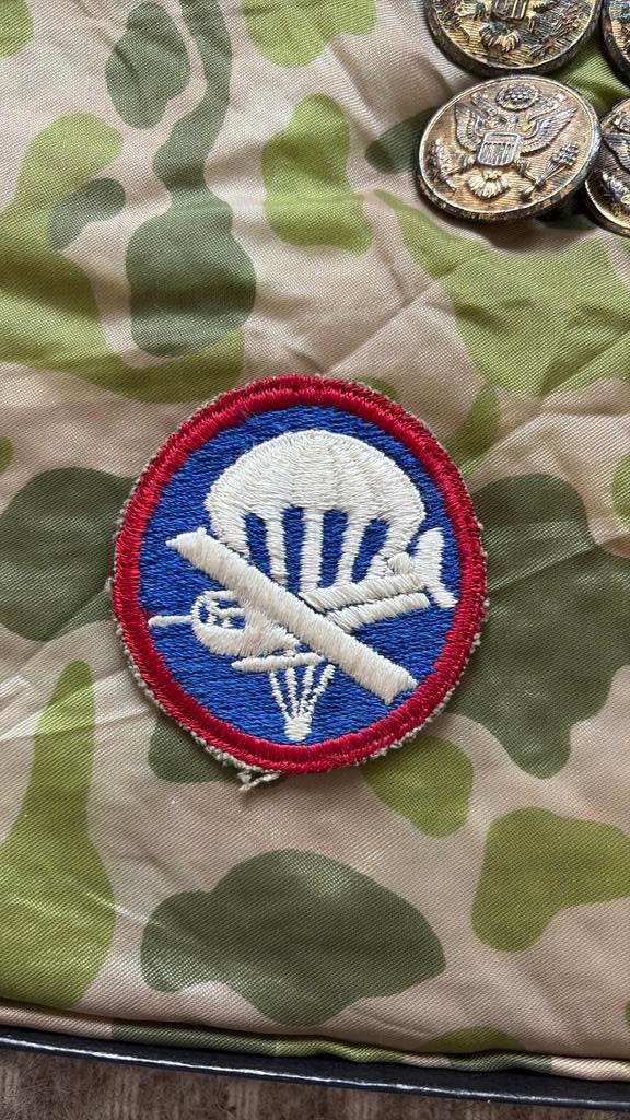 Origineel ww2 Airborne garrison cap patch, Ophalen of Verzenden, Amerika, Embleem of Badge
