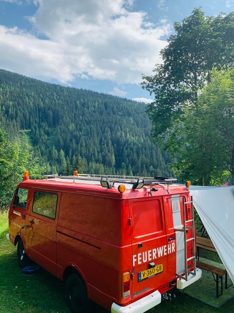 Volkswagen LT35 Brandweer Camper (1987), Caravans en Kamperen, Campers, Koelkast, Volkswagen, Tot en met 2, Handgeschakeld