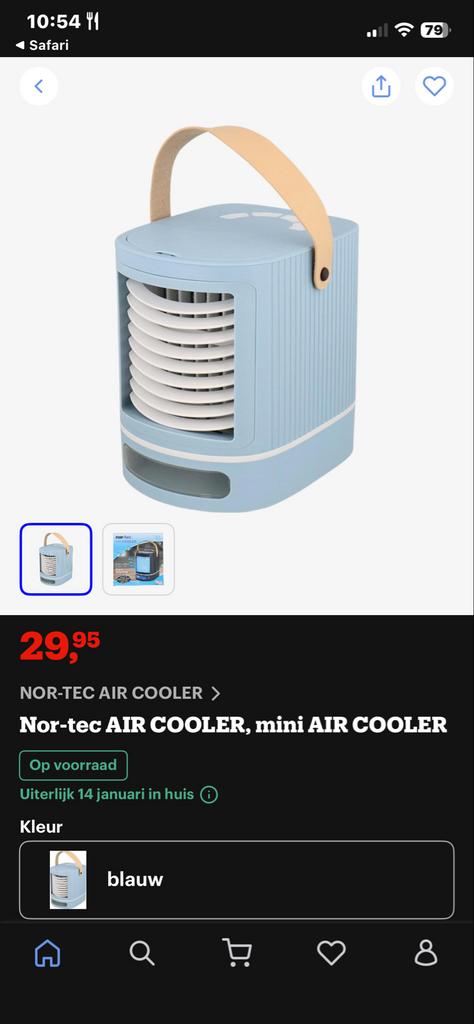 Te koop mini Nor tec aircooler, Minder dan 60 m³, 3 snelheden of meer, Ophalen of Verzenden, Zo goed als nieuw