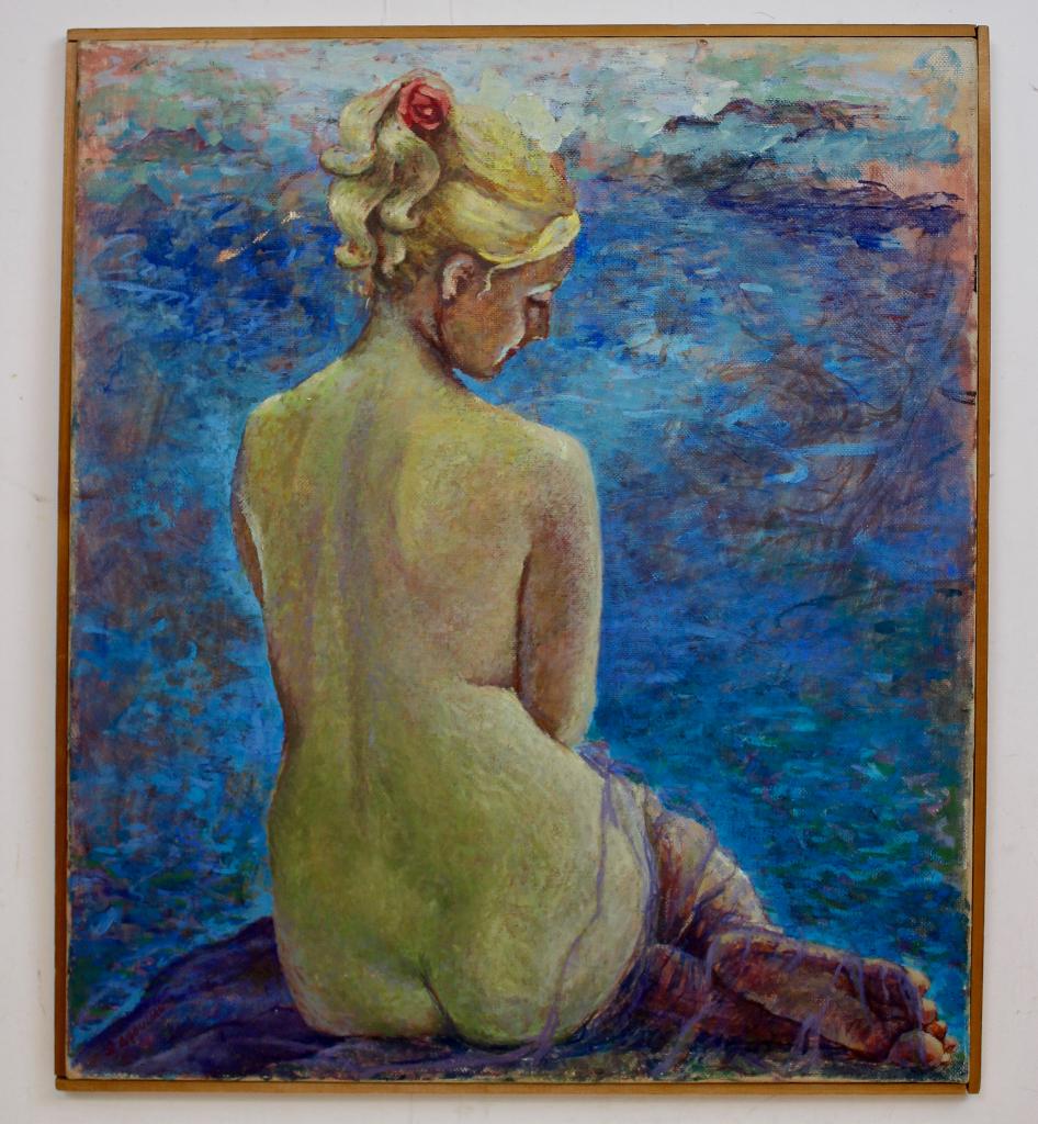 Saraswati abdullah 1961 indonesisch schilderij master piece, Antiek en Kunst, Ophalen