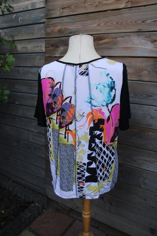 T-shirt zwart/ kleur Pause Cafe mt XL Vaste prijs, Zwart, Maat 46/48 (XL) of groter, Ophalen of Verzenden, Zo goed als nieuw