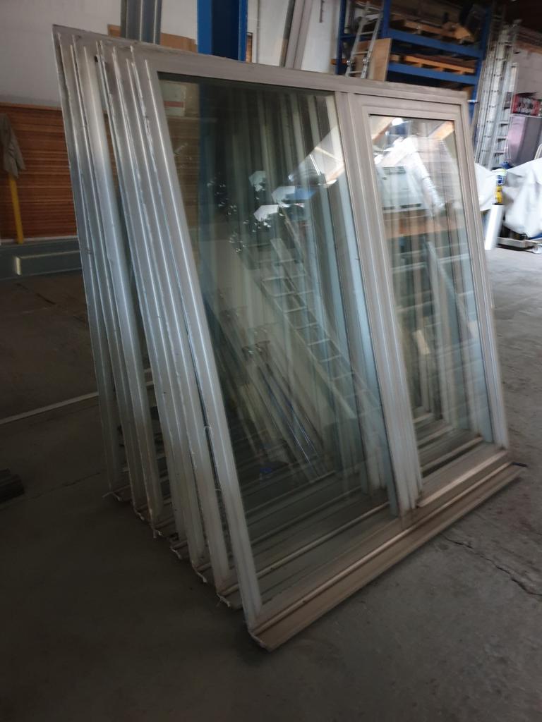 ALUMINIUM KOZIJNEN 7 STUKS, Doe-het-zelf en Verbouw, Kozijnen en Schuifpuien, Raamkozijn, Aluminium, 150 tot 225 cm, Inclusief glas