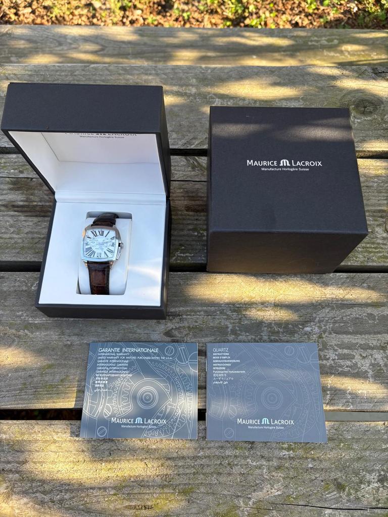 Maurice Lacroix horloge - Miros Coussin, Overige merken, Leer, Staal, Polshorloge