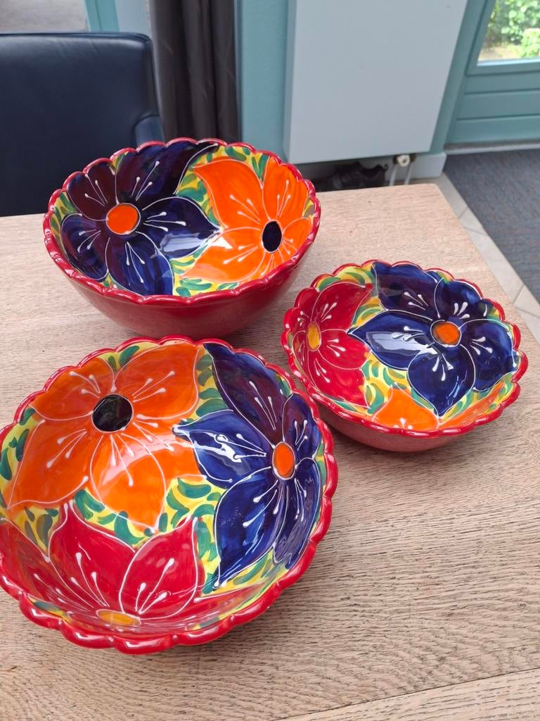 Set Spaanse schalen ., Ophalen of Verzenden, Rond, Glas