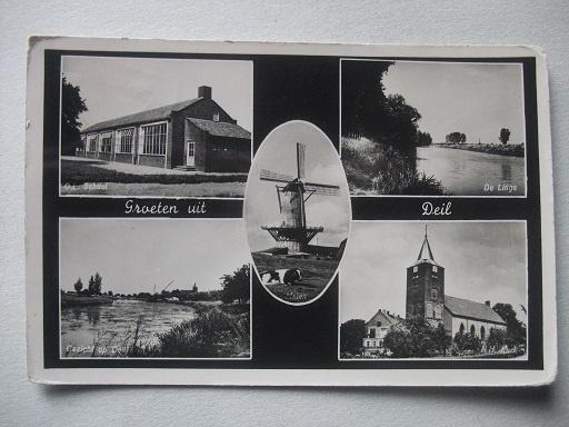P98 Groeten uit Deil - 1955, Verzenden, 1940 tot 1960, Gelopen, Gelderland