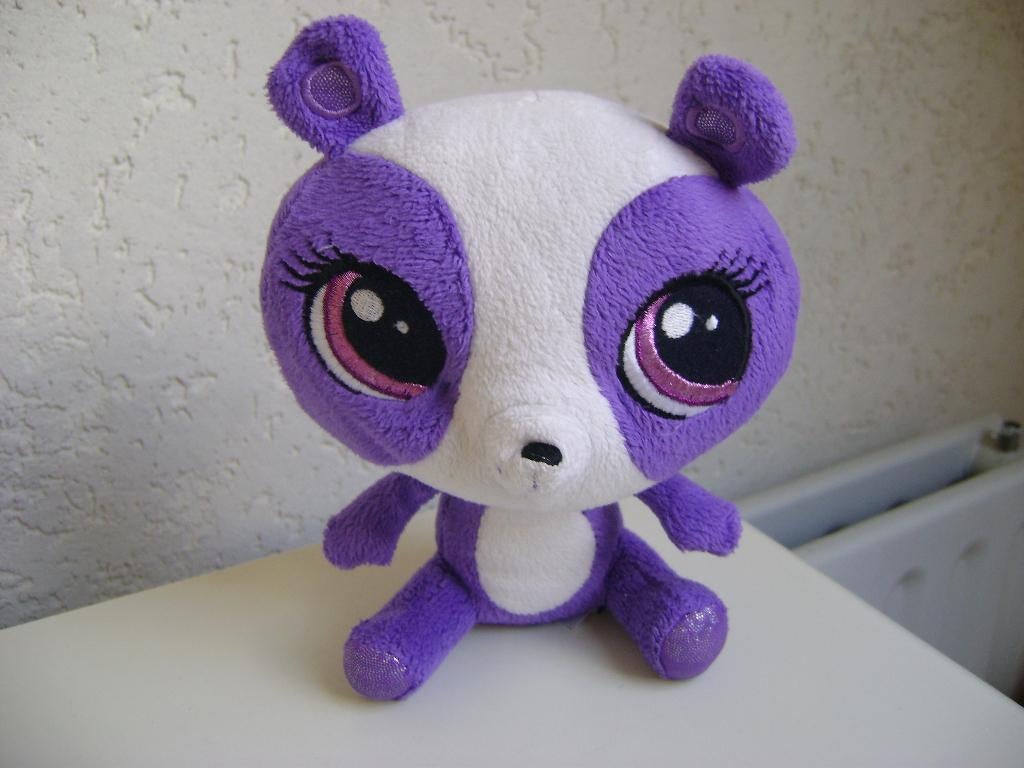 pluche lila witte petshop hond van 17cm groot, Ophalen of Verzenden, Zo goed als nieuw, Hond