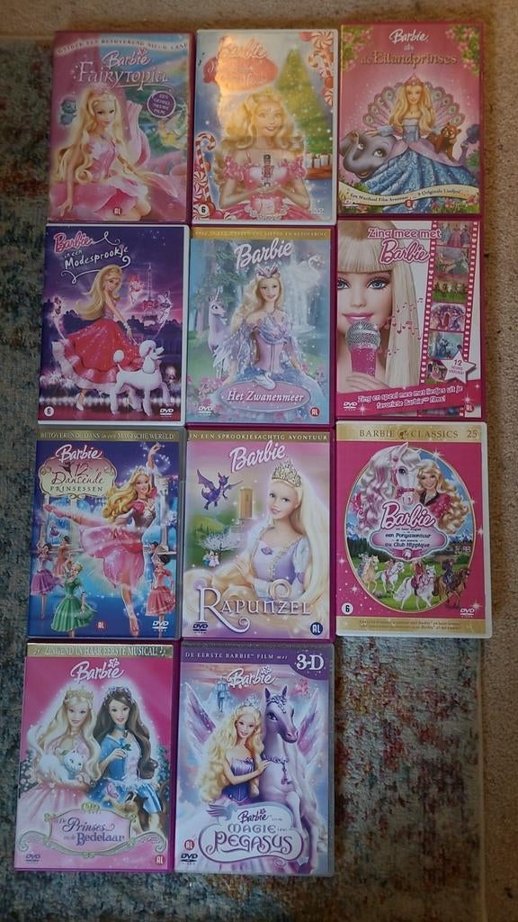 Barbie dvd's diverse titels, Alle leeftijden, Overige genres, Ophalen of Verzenden, Zo goed als nieuw