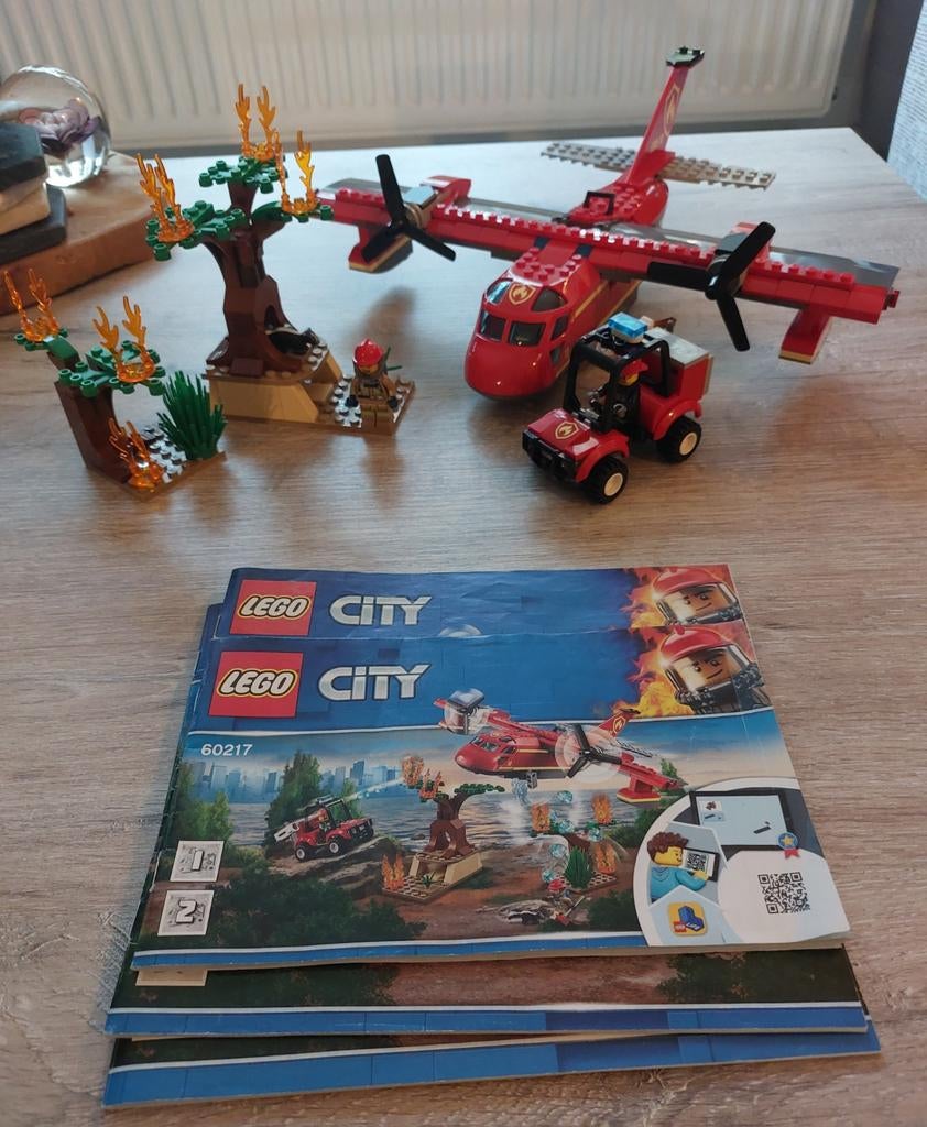 Lego City - Set 60217 - Brandweervliegtuig, Ophalen, Zo goed als nieuw, Complete set, Lego
