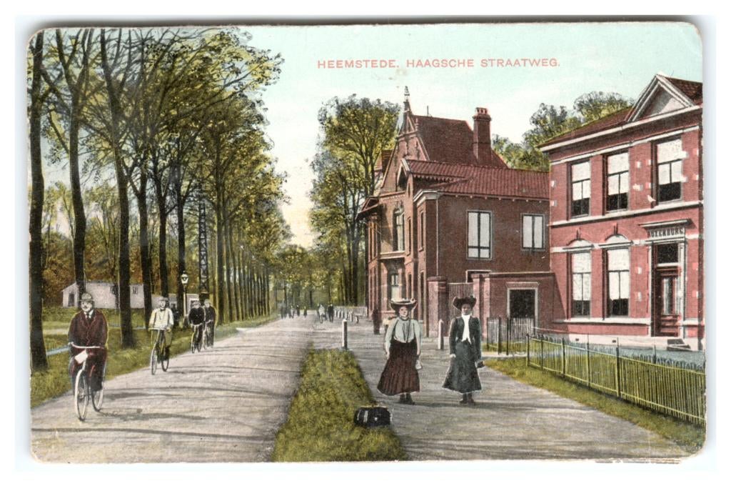 Heemstede, Haagsche straatweg, Verzamelen, Ophalen of Verzenden, Voor 1920, Gelopen, Noord-Holland