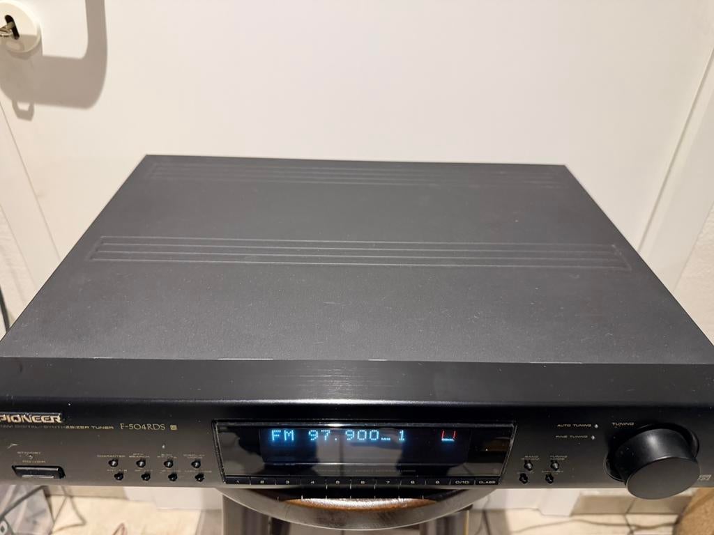 Pioneer F-504RDS RDS FM/AM Tuner Zwart - Top Vintage Hifi, Ophalen of Verzenden, Zo goed als nieuw