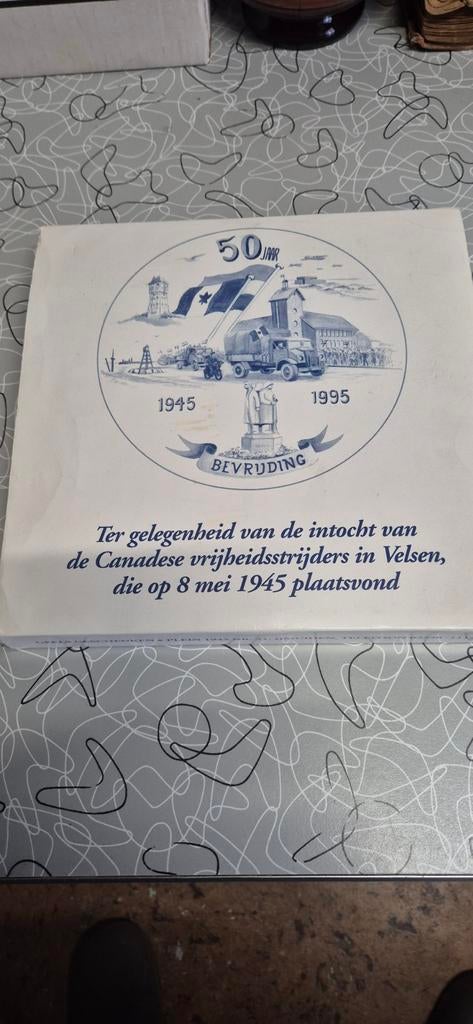 Herdenkingsbord Bevrijding Velsen 1945-1995, Ophalen of Verzenden