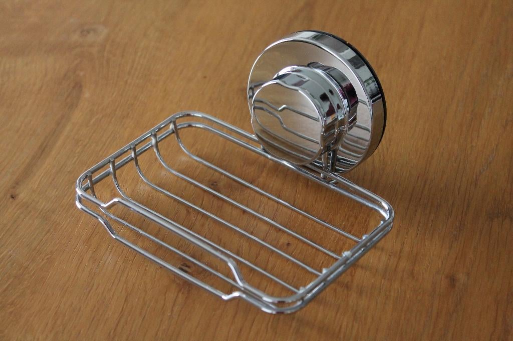 Zeephouder ~ zeepbakje van chroom met zuignap, Huis en Inrichting, Badkamer | Badtextiel en Accessoires, Nieuw, Overige typen