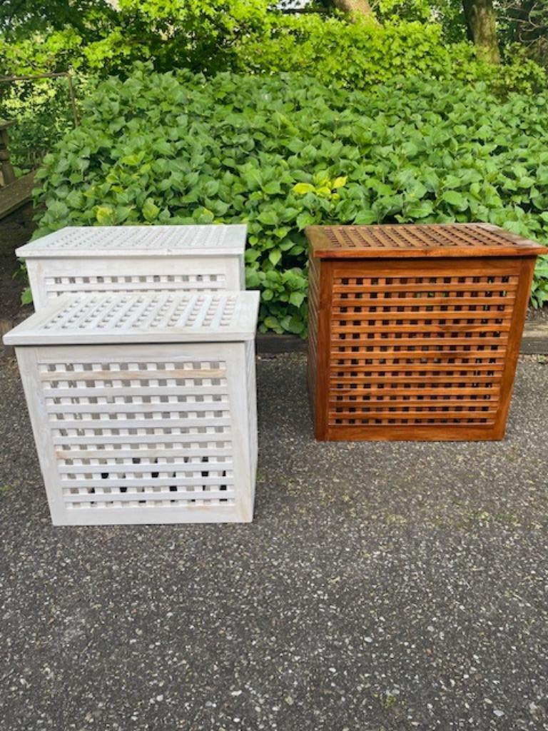 Opbergkist, wasmand, Huis en Inrichting, Woonaccessoires | Kisten, Minder dan 50 cm, 50 tot 100 cm, 50 tot 75 cm, Teakhout