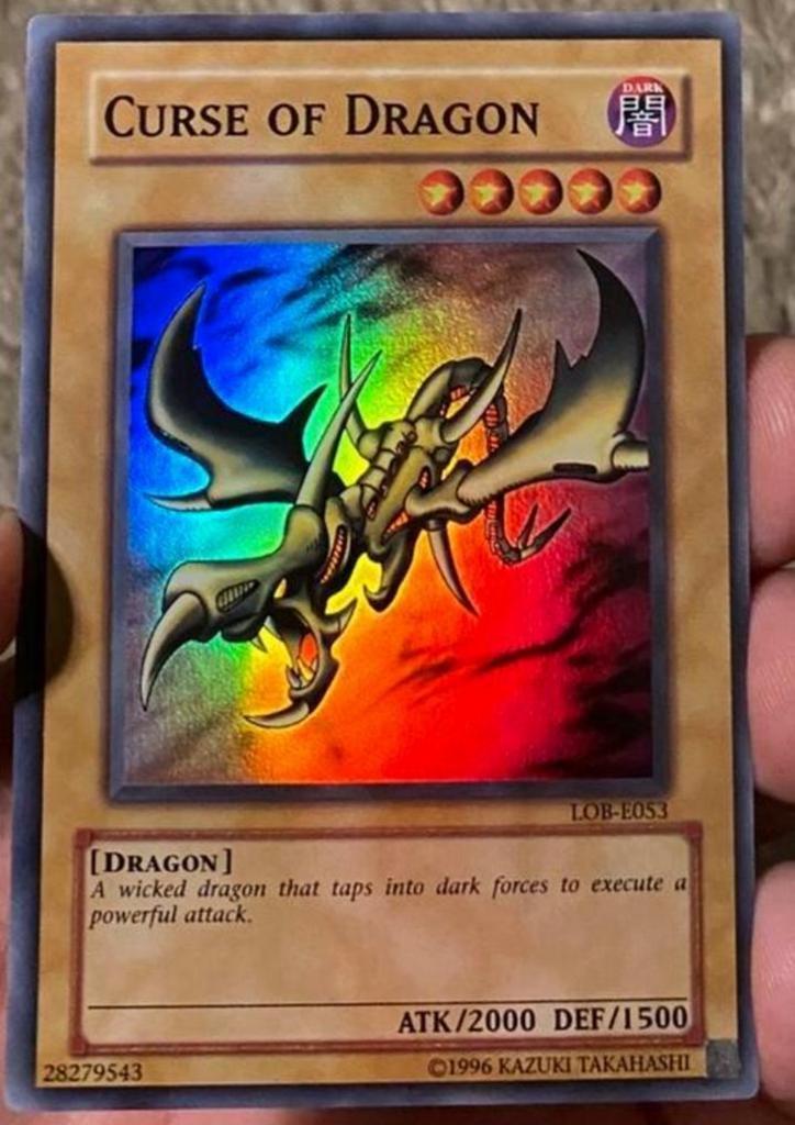 Yu-Gi-Oh! Curse of Dragon LOB-E Old Print !, Hobby en Vrije tijd, Verzamelkaartspellen | Yu-gi-Oh!, Verzenden, Zo goed als nieuw