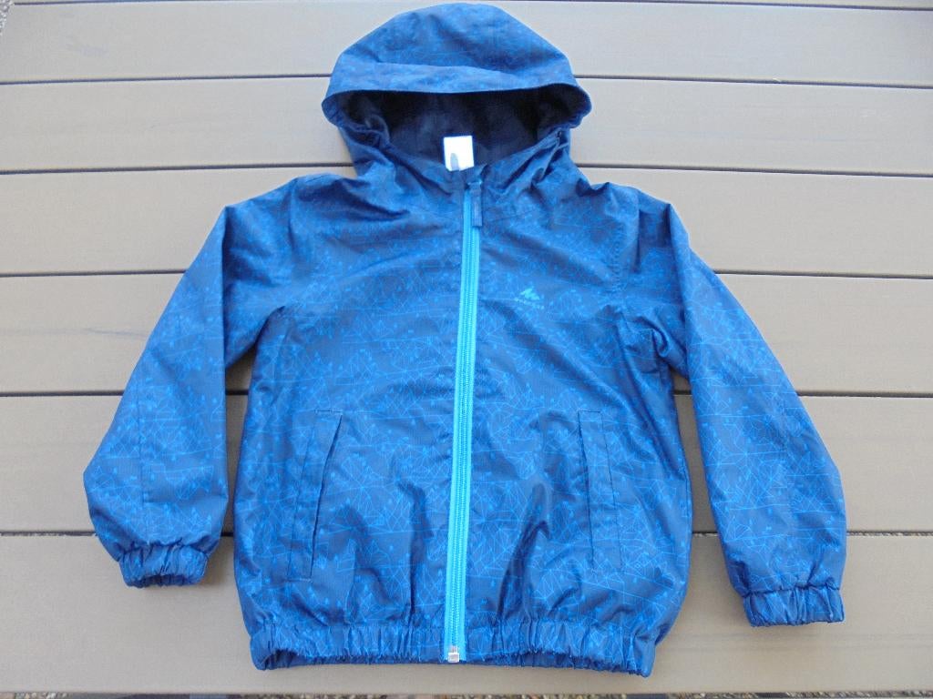 K248 Blauwe regenjas Decathlon maat 98, Decathlon, Ophalen of Verzenden, Zo goed als nieuw, Jongen