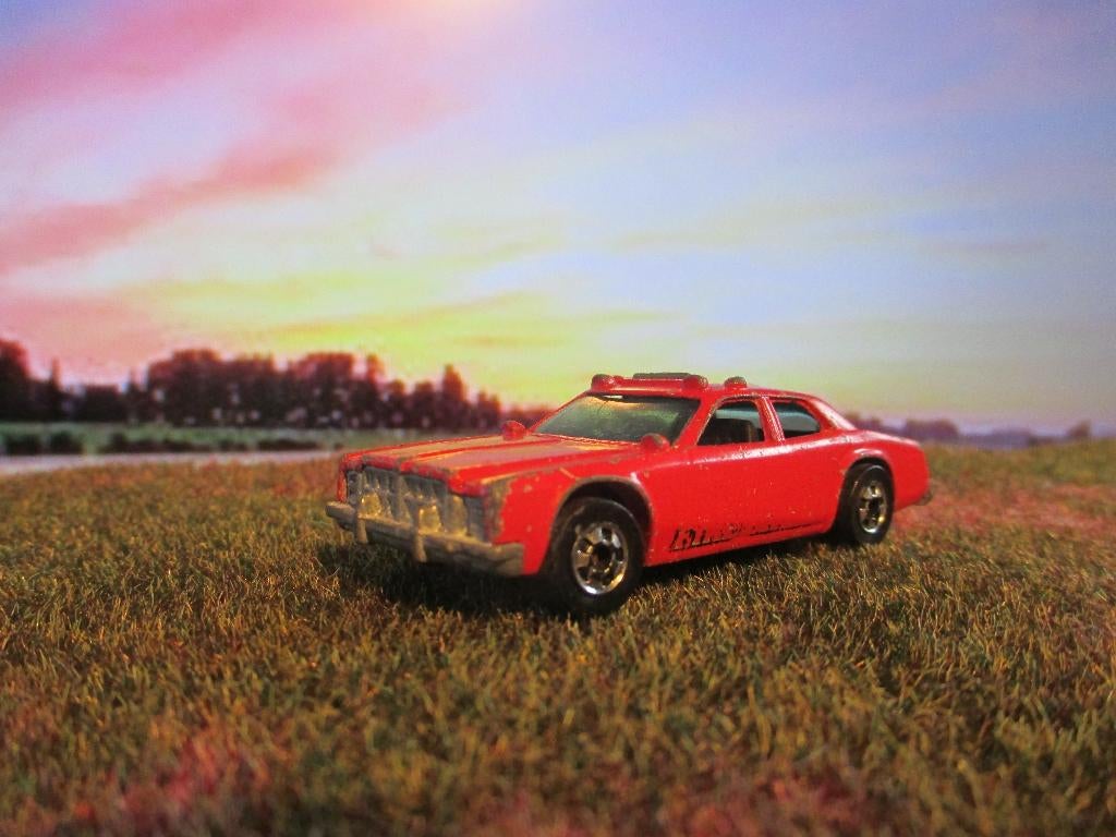 Dodge Monaco Fire Chief Hot Wheels Blackwalls Hong Kong 1977, Hobby en Vrije tijd, Modelauto's | Overige schalen, Gebruikt, Auto