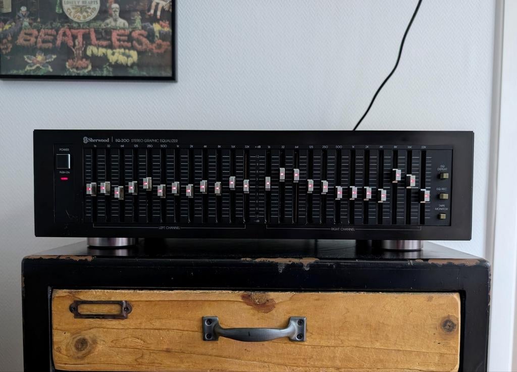 Sherwood EQ-200 Stereo Grafische Equalizer, Audio, Tv en Foto, Ophalen of Verzenden, Gebruikt, 120 watt of meer, Overige merken