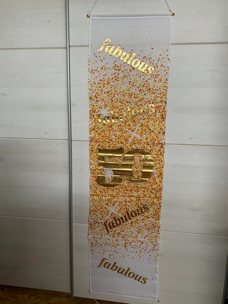 Fabulous 50 jaar banner, Ophalen, Zo goed als nieuw, Versiering, Abraham of Sarah