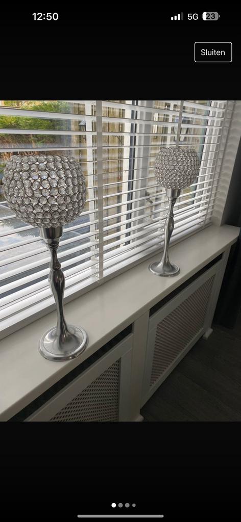 Richmond kandelaars 2 stuks, Ophalen of Verzenden, Zo goed als nieuw, Overige materialen, Minder dan 25 cm