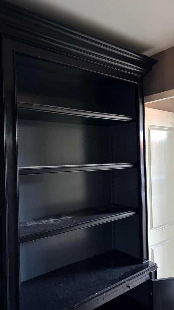 Zwarte old school Lifestyle kast! 45 euro!, Huis en Inrichting, Kasten | Boekenkasten, Gebruikt, 100 tot 150 cm, 200 cm of meer