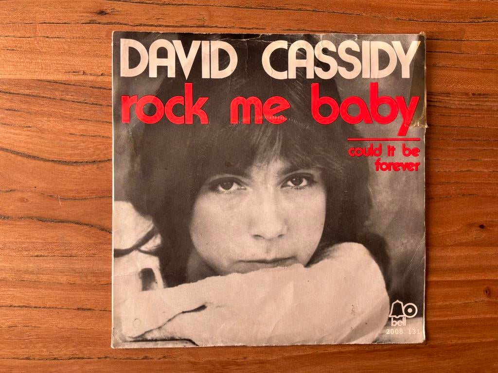 David Cassidy - Rock Me Baby / Could It Be Forever single, Gebruikt, 7 inch, Single, Ophalen of Verzenden
