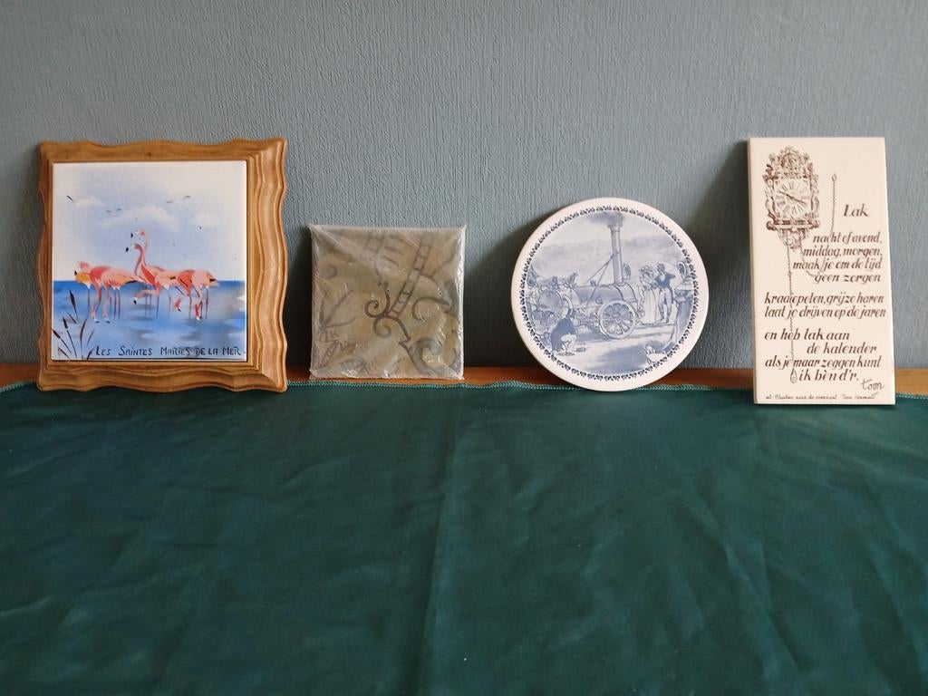 4 leuke tegeltjes, Ophalen of Verzenden