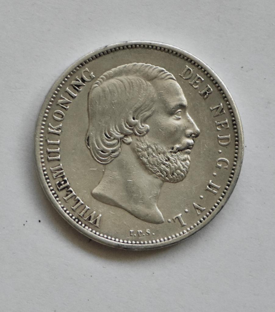 1 gulden 1860 koning Willem 3 ZFR+, Postzegels en Munten, Munten | Nederland, 1 gulden, Koning Willem III, Verzenden, Zilver