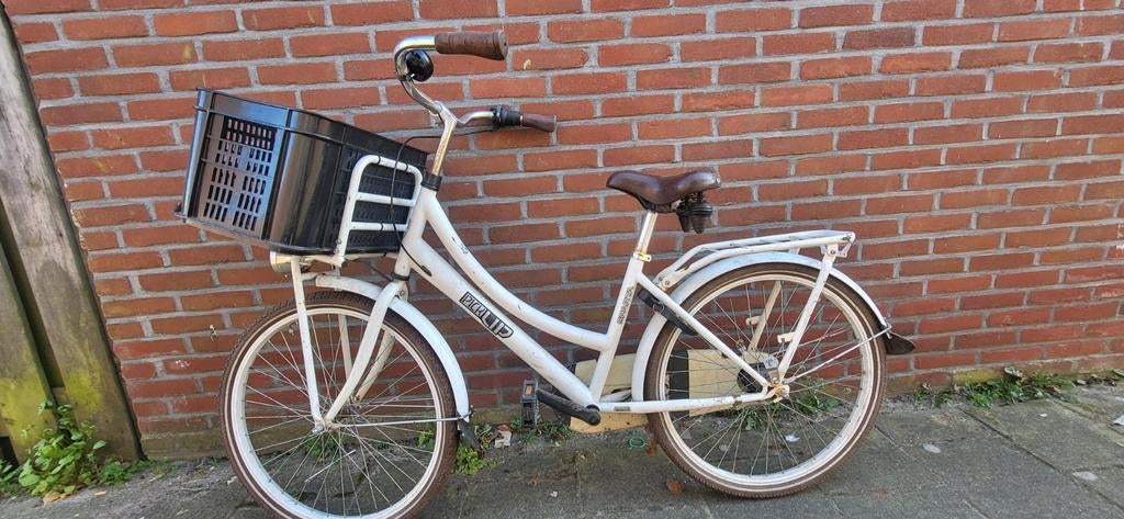 24 inch meisjesfiets met fietskrat, Ophalen, Gebruikt, 24 inch, Versnellingen