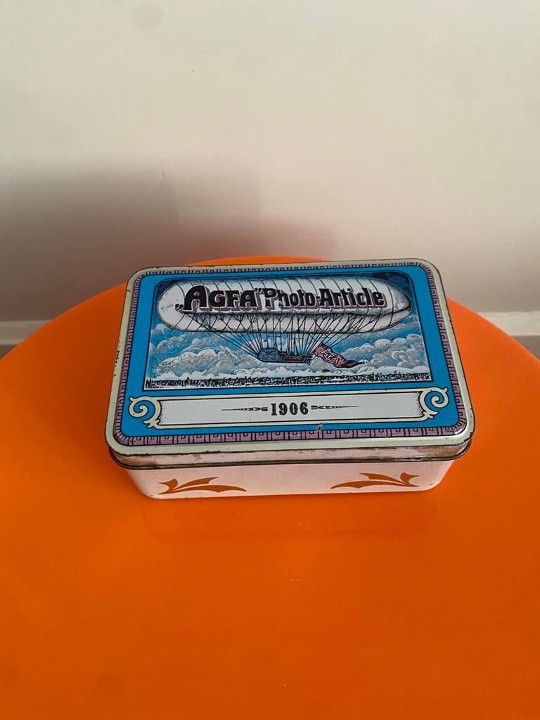 Vintage Blikje Agfa foto article, Ophalen of Verzenden, Huis en Inrichting